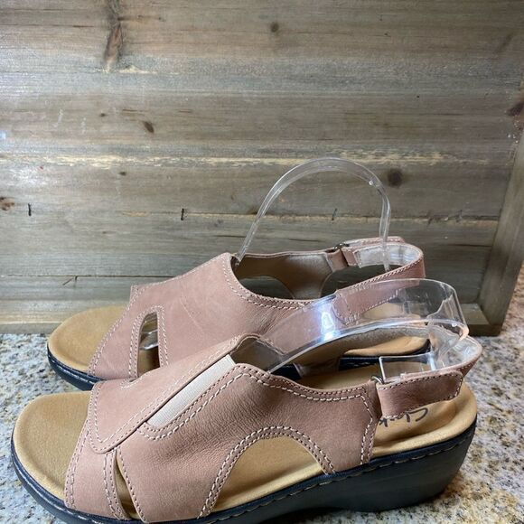 Clarks sling back small wedge sandals - Picture 5 of 9
